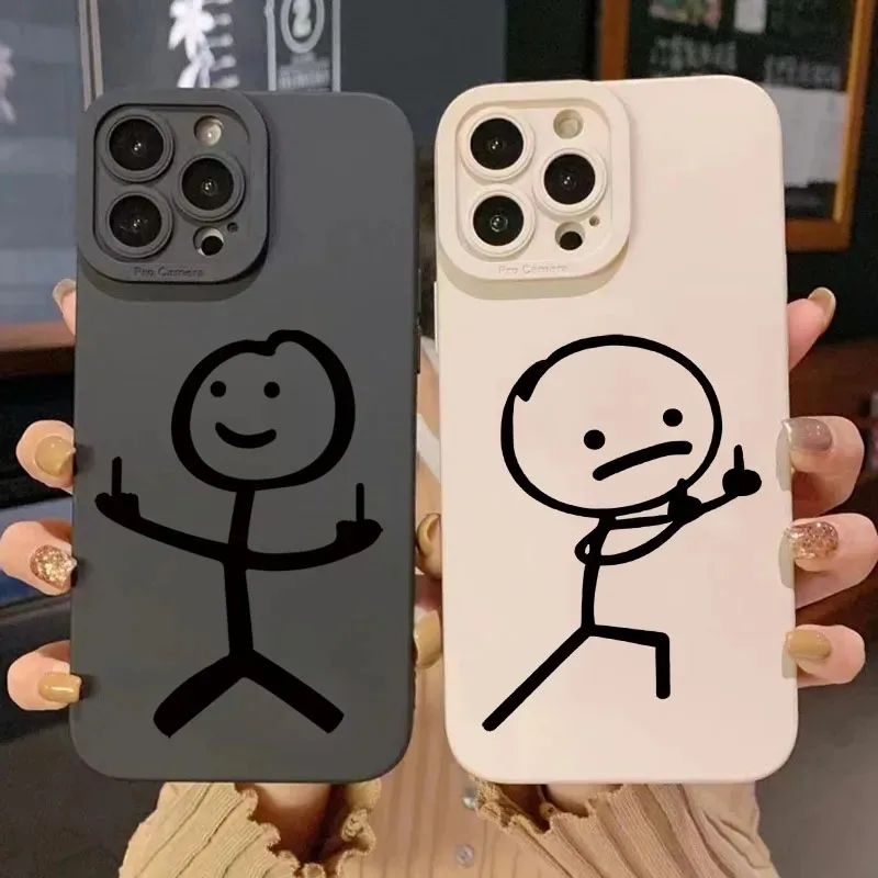 Apple Iphone 15 Pro Max - غطاء هاتف سيليكون مطفي بتصميم رجل