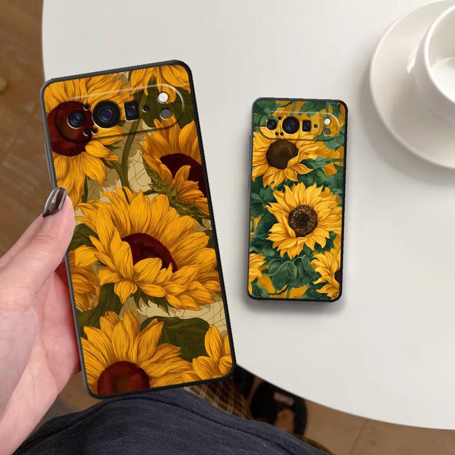 Google Pixel 8A - غطاء هاتف Sunflower Sea Funda لهاتف
