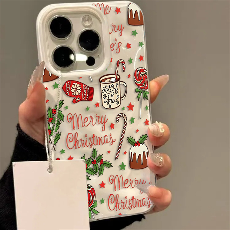 Apple Iphone 15 Pro Max - غطاء هاتف لطيف بنمط عيد الميلاد
